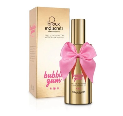 Silikonowy lubrykant i żel do masażu - Bijoux Indiscrets Bubblegum Massage and Intimate Gel 100 ml